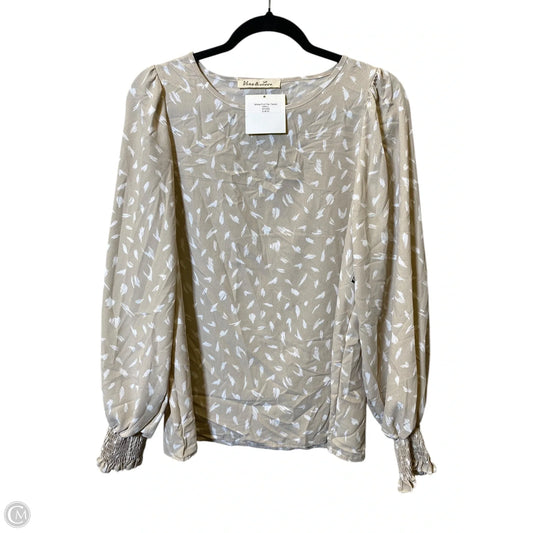 Top Long Sleeve By Clothes Mentor In Beige, Size: S