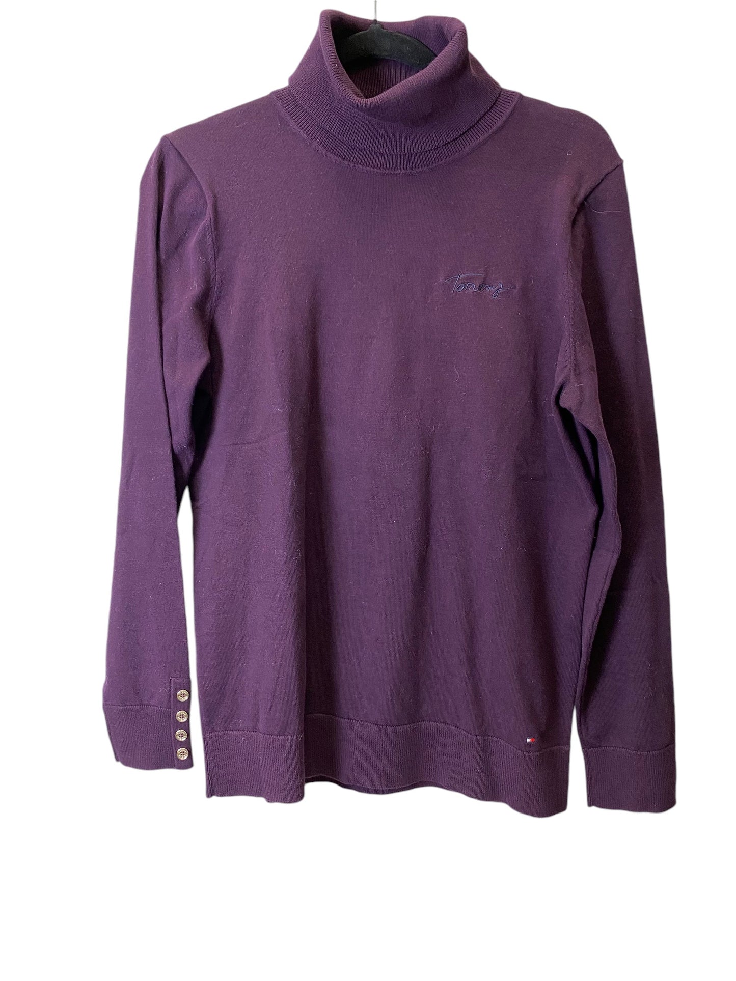 Sweater By Tommy Hilfiger In Purple, Size: L