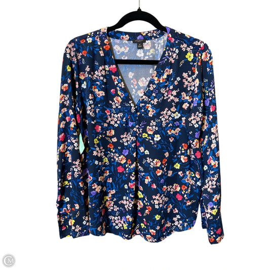 Top Long Sleeve By Ann Taylor In Floral Print, Size: Mp
