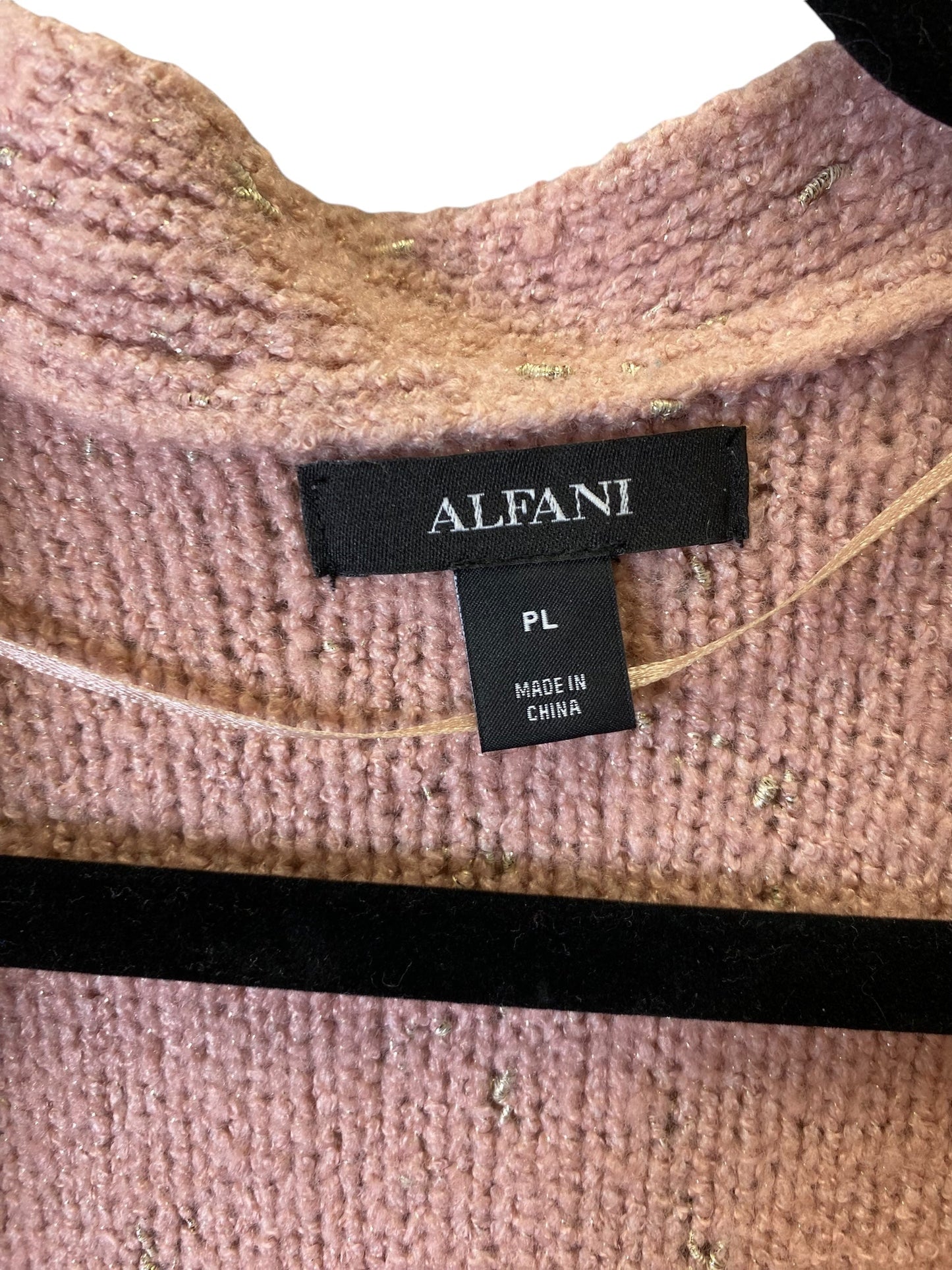 Sweater Cardigan By Alfani In Pink, Size: L