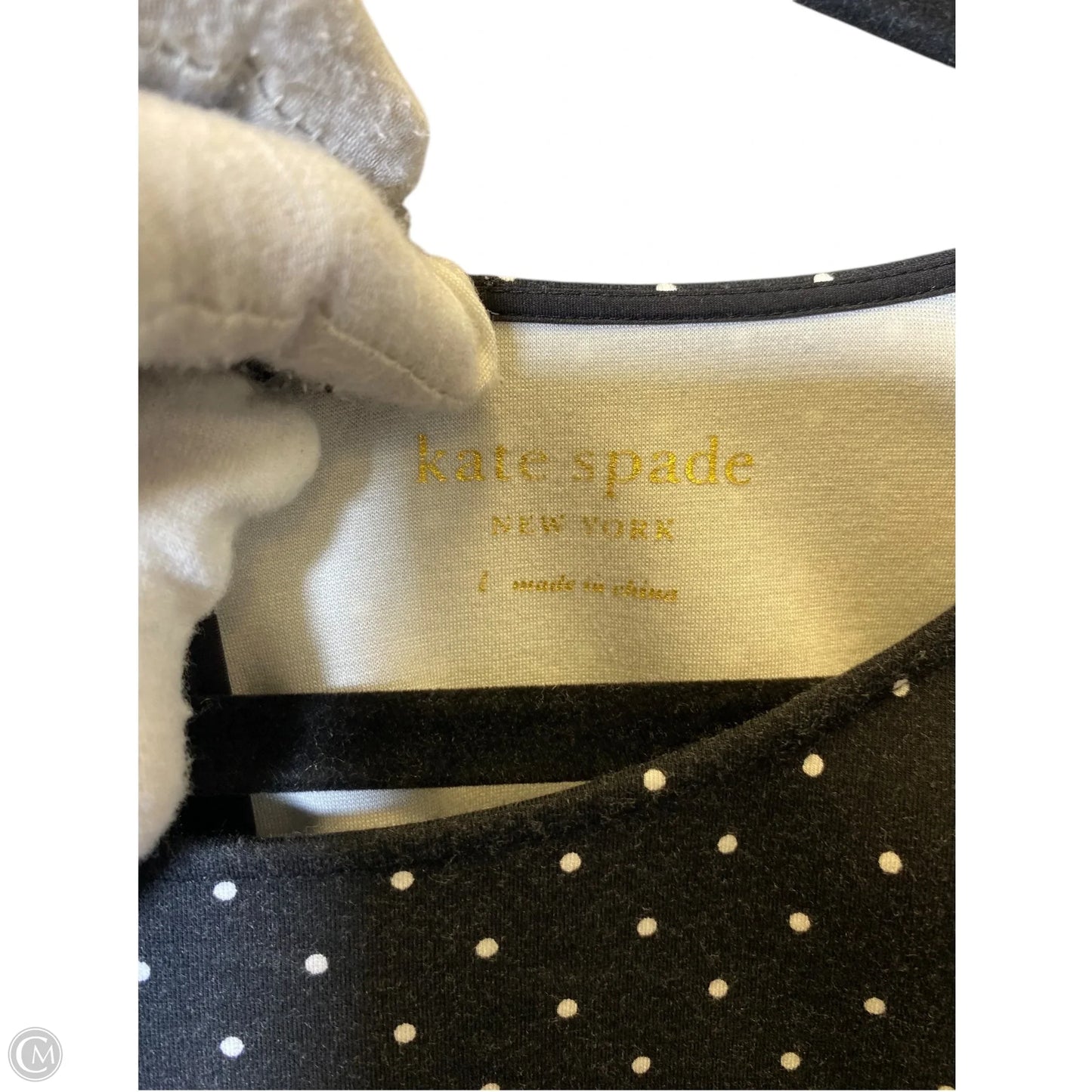 Dress Designer By Kate Spade In Polkadot Pattern, Size: L