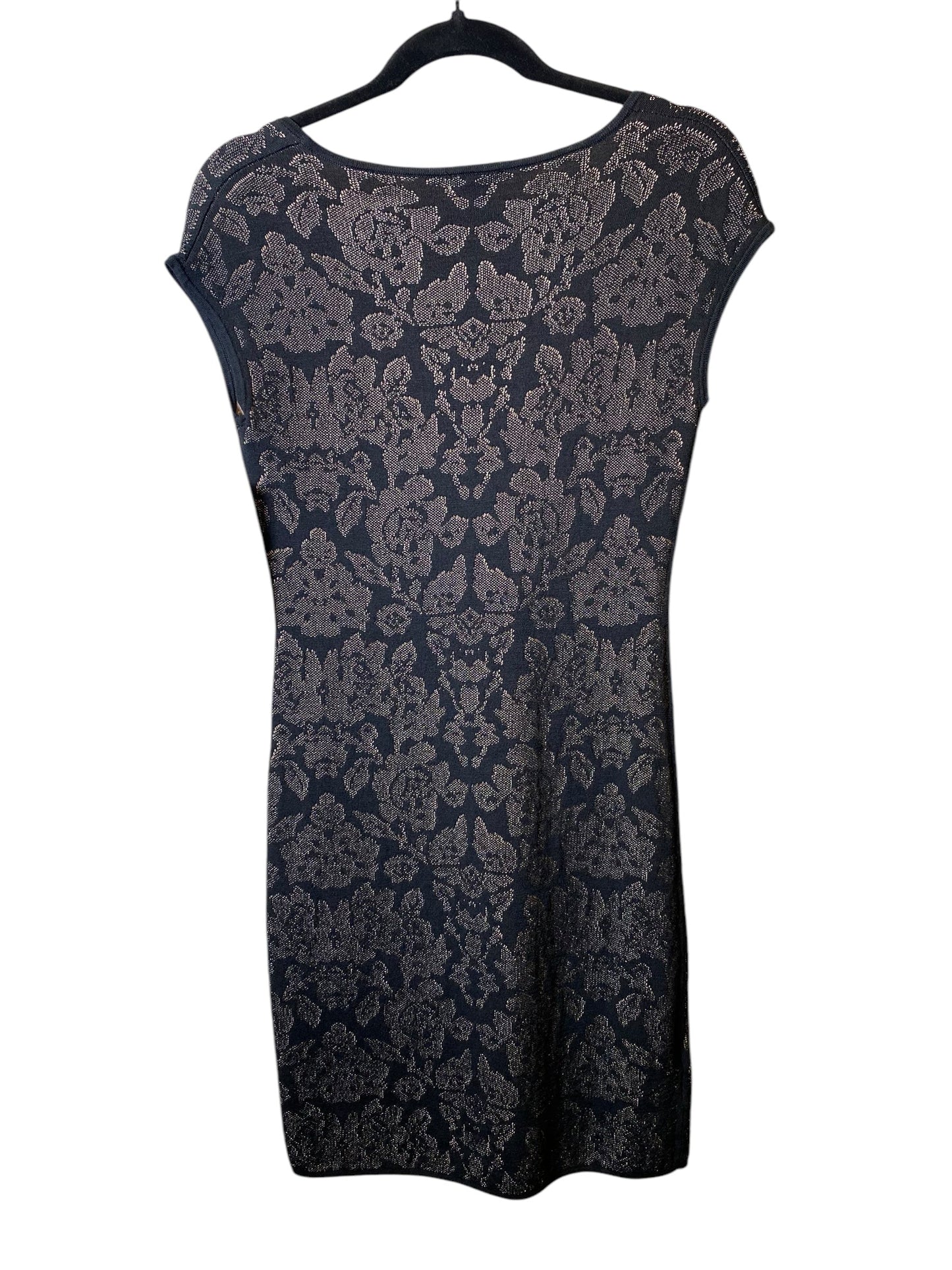 Dress Casual Midi By Ann Taylor In Black & Cream, Size: S