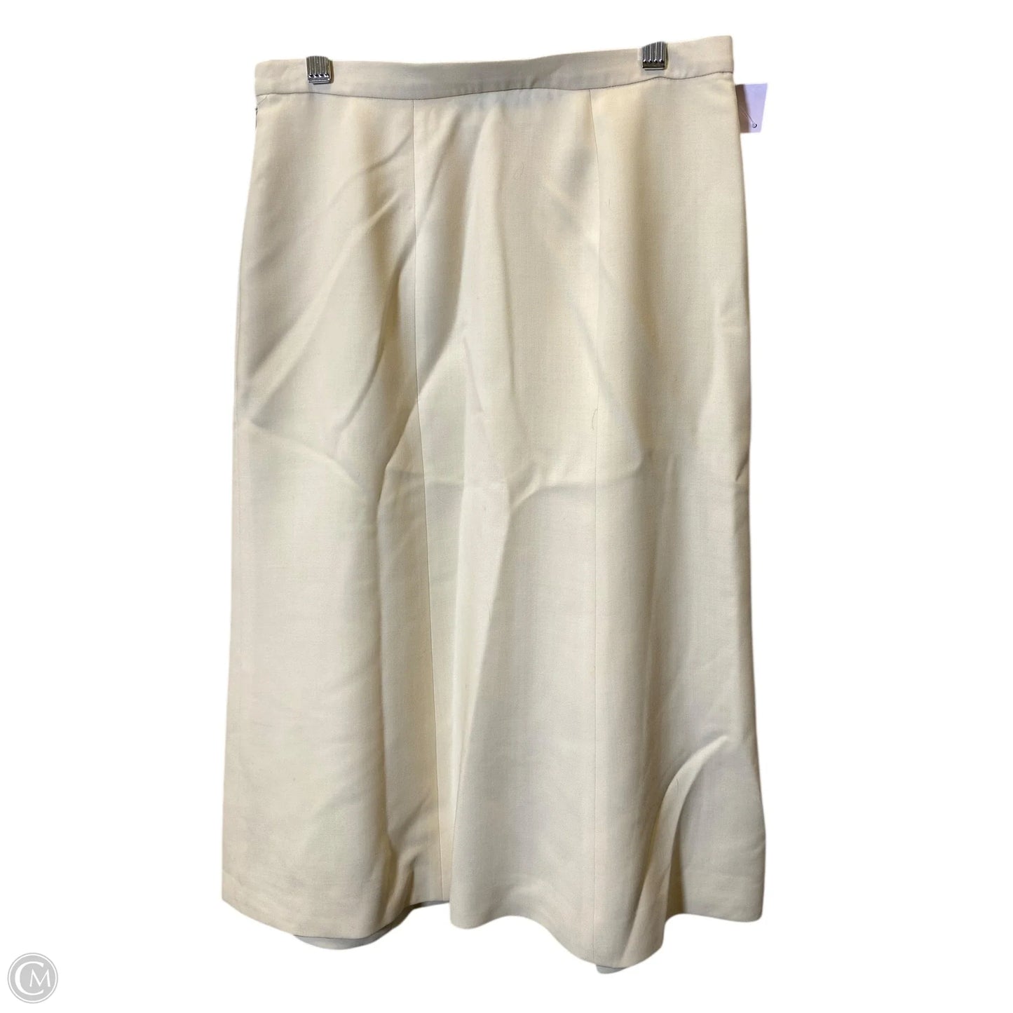 Skirt Designer By Giorgio Armani In Cream, Size: S
