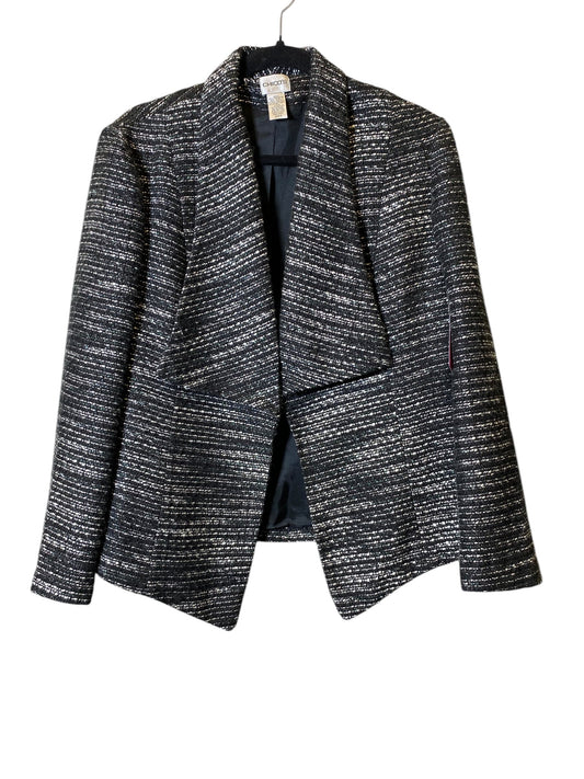 Blazer By Chicos In Black & White, Size: 2