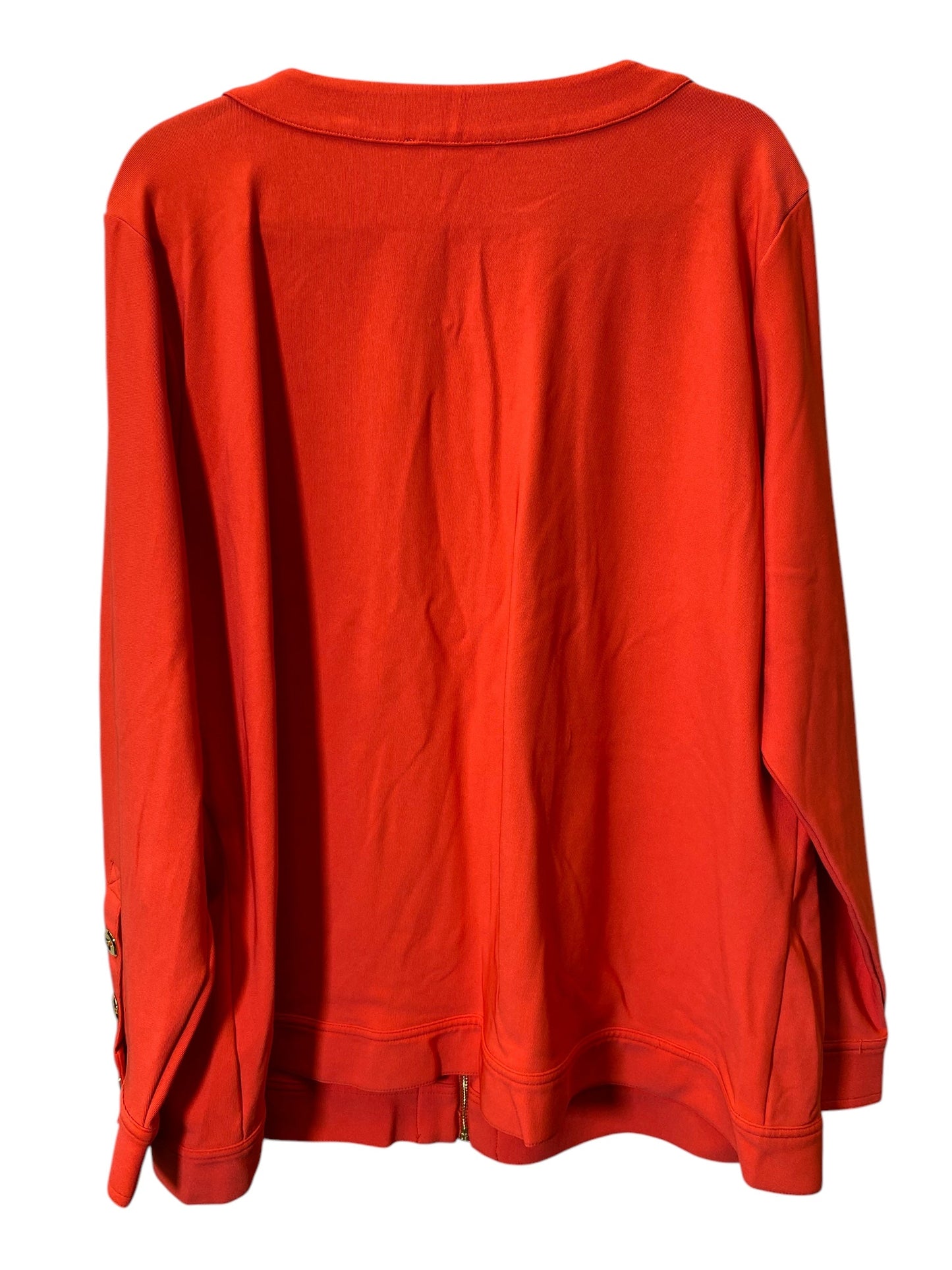 Top Long Sleeve By Boston Proper In Orange, Size: 3x