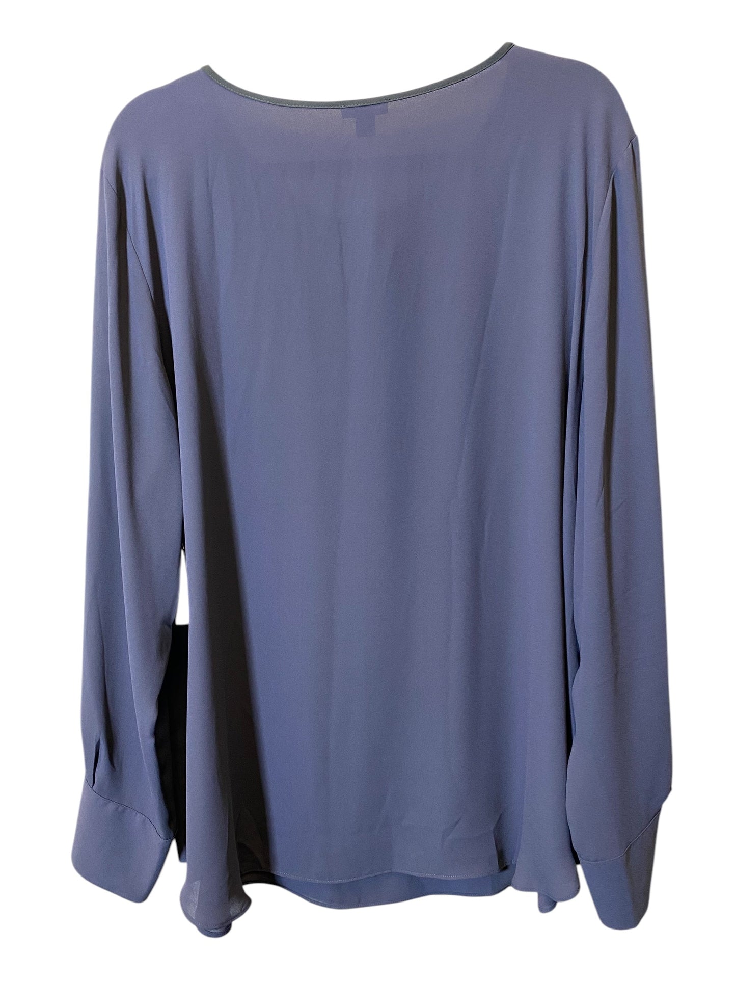 Top Long Sleeve By Ann Taylor In Blue, Size: Xxl