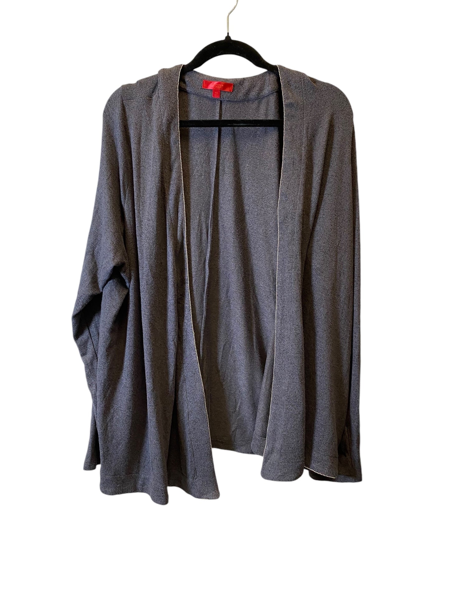 Sweater Cardigan By Jennifer Lopez In Grey, Size: Xxl