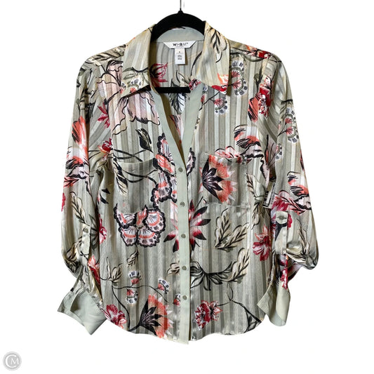 Top Long Sleeve By Clothes Mentor In Floral Print, Size: M