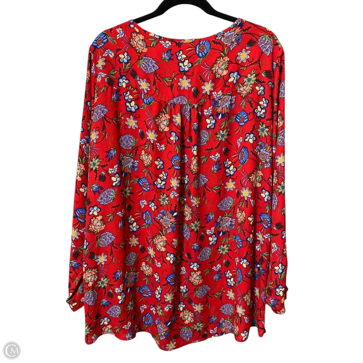Top Long Sleeve By Chelsea And Theodore In Floral Print, Size: Xxl