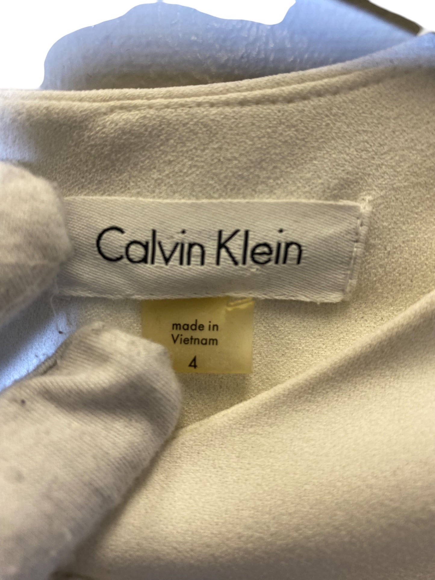 Dress Casual Midi By Calvin Klein In White, Size: S