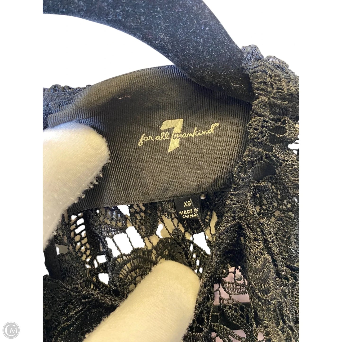 Top 3/4 Sleeve By 7 For All Mankind In Black, Size: Xs