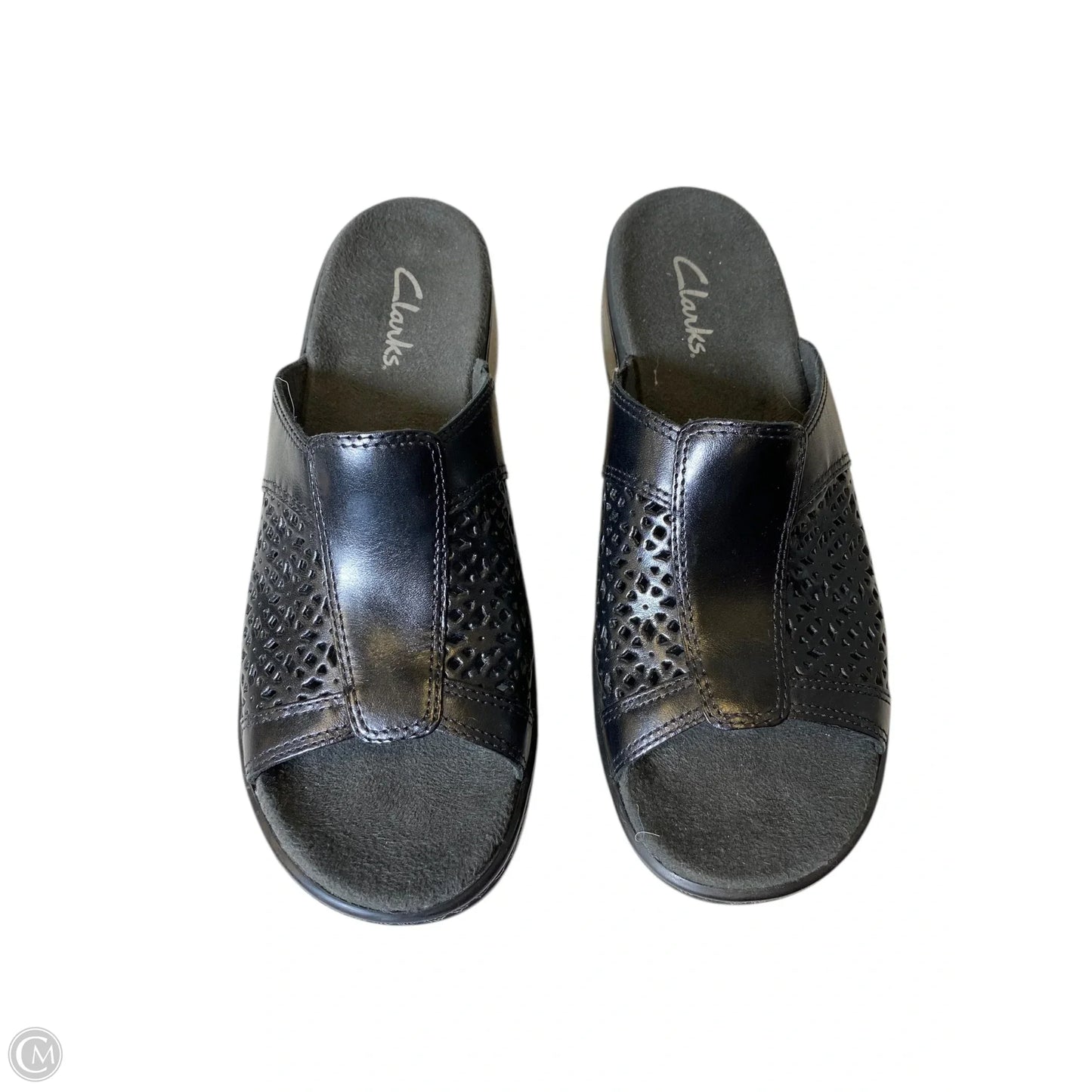 Sandals Heels Platform By Clarks In Black, Size: 8.5