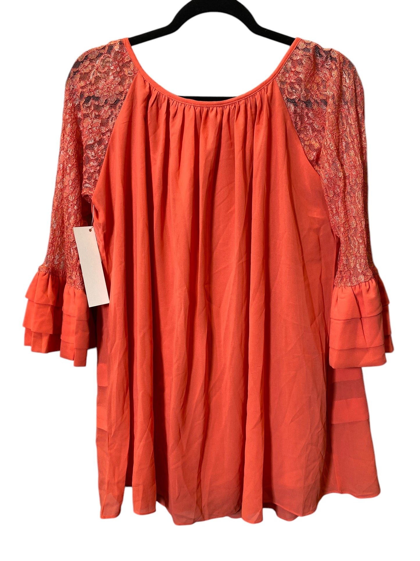 Top Long Sleeve By Clothes Mentor In Orange, Size: S