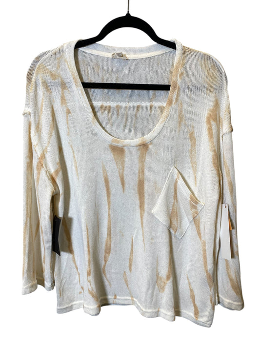 Top Long Sleeve By Pol In Cream, Size: S