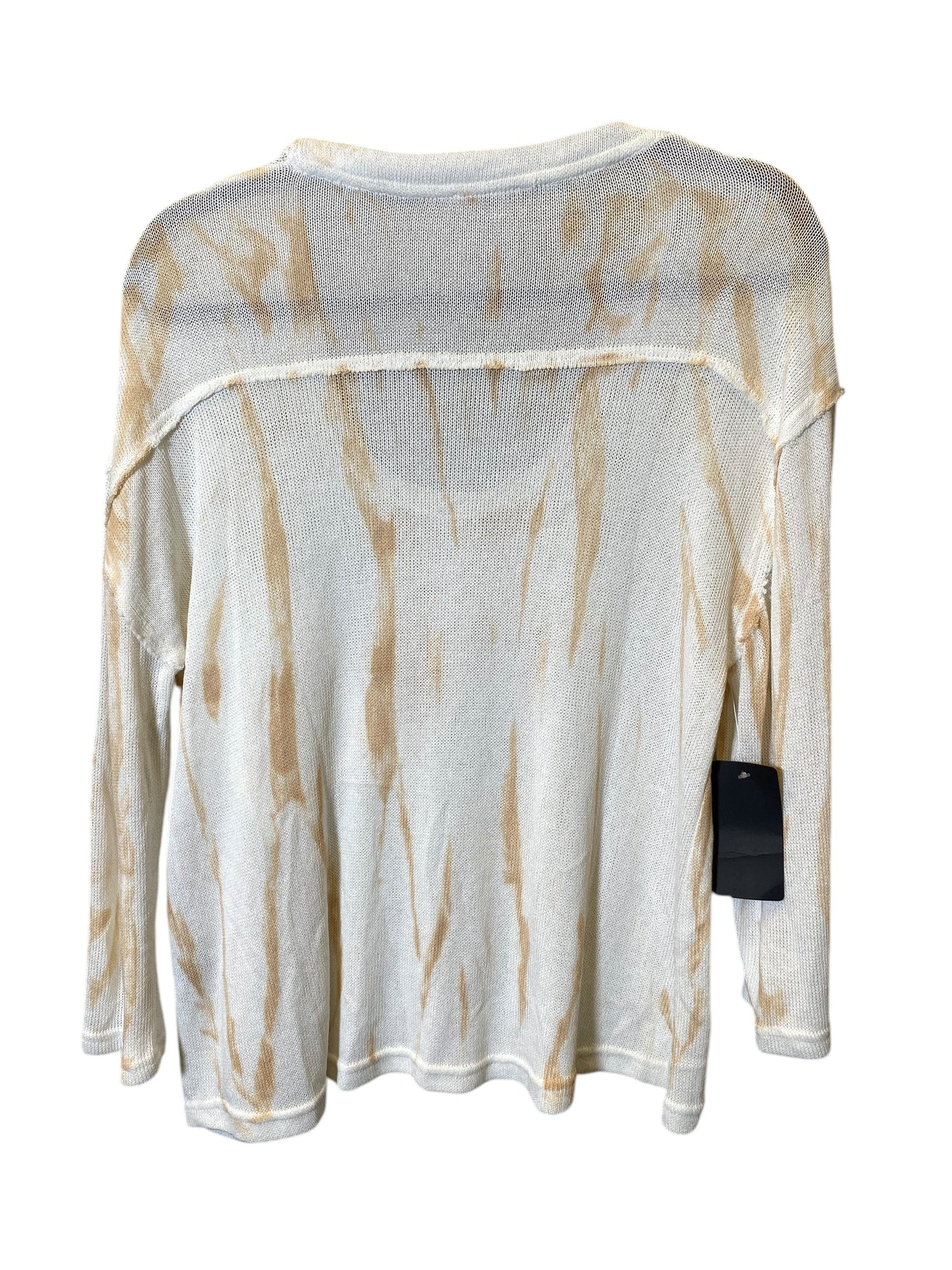 Top Long Sleeve By Pol In Cream, Size: S