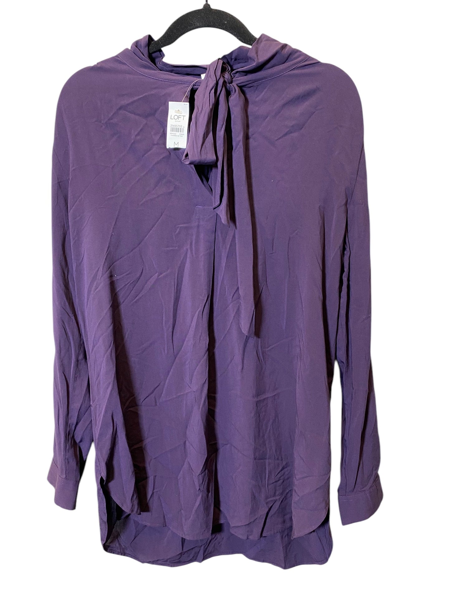 Top Long Sleeve By Loft In Purple, Size: M