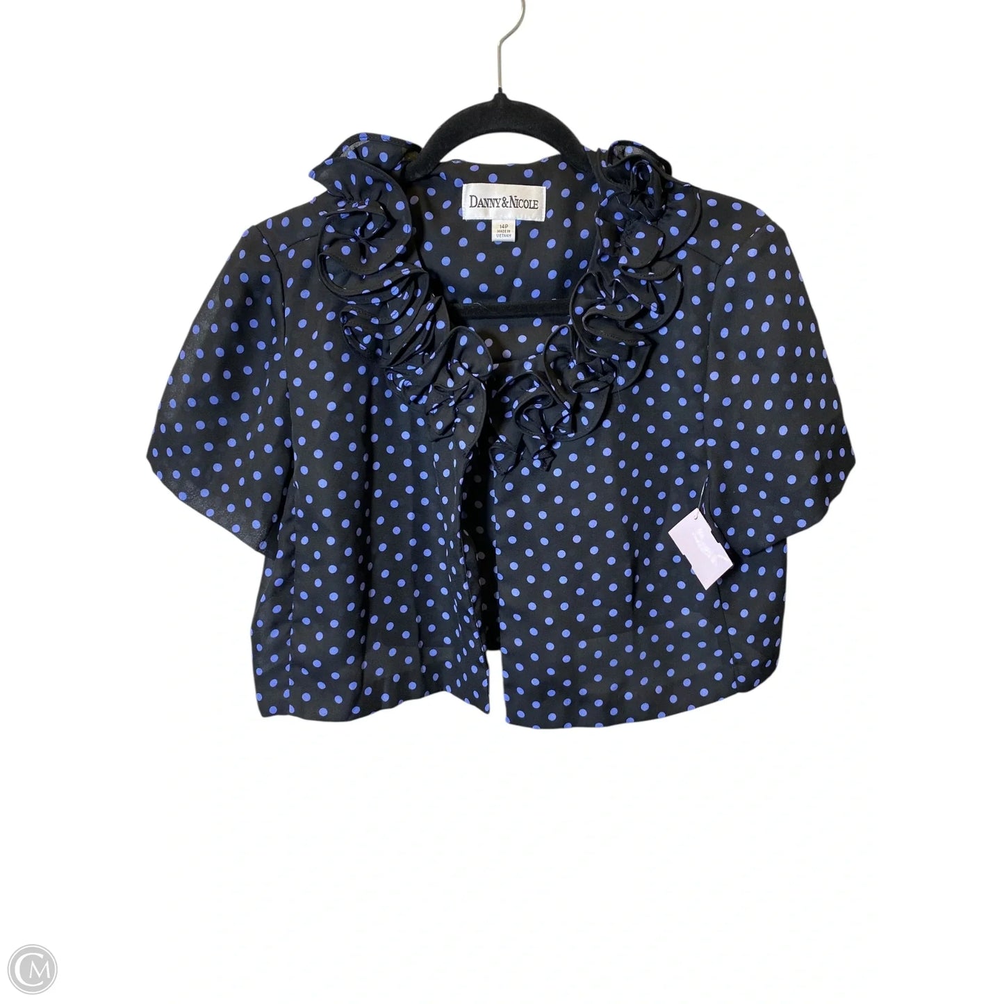 Cardigan By Dannyandnicole In Black & Blue, Size: Xlp