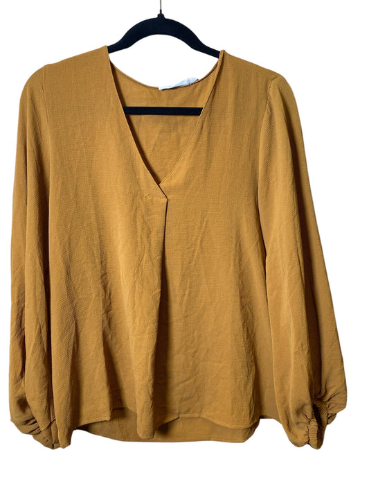 Top Long Sleeve By Lush In Orange, Size: S