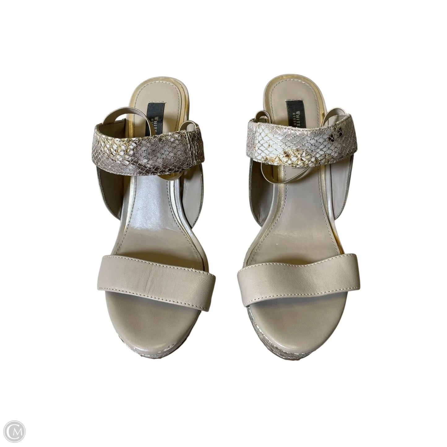 Sandals Heels Wedge By White House Black Market In Animal Print, Size: 7.5