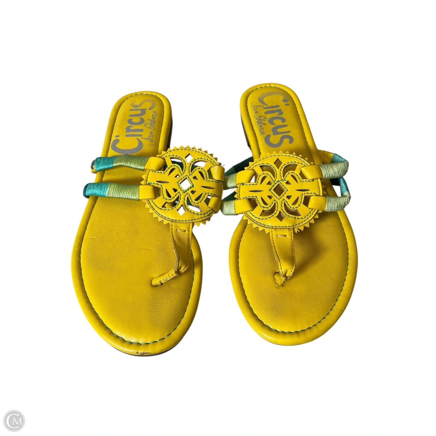 Sandals Flats By Clothes Mentor In Yellow, Size: 7