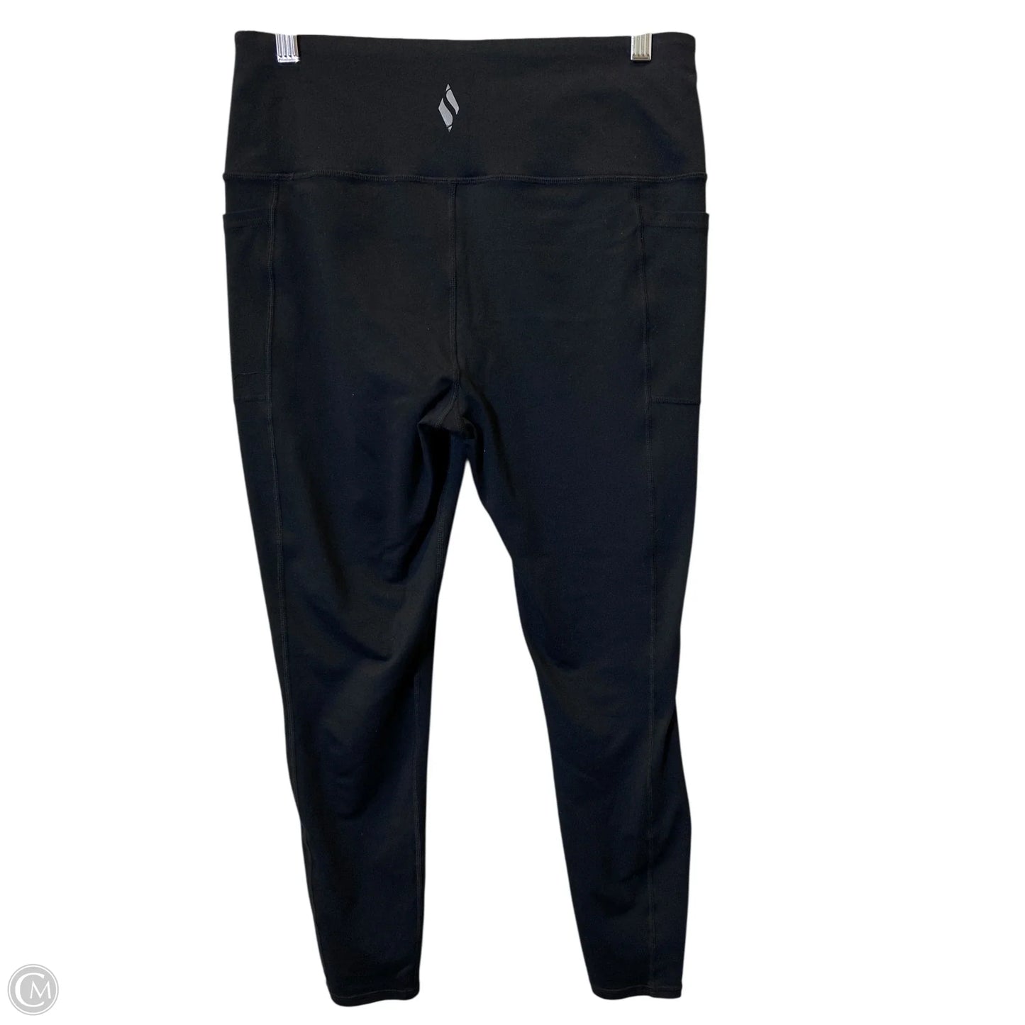 Athletic Leggings By Skechers In Black, Size: L