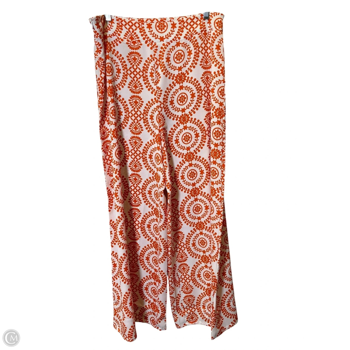 Pants Lounge By Clothes Mentor In Orange & White, Size: 12