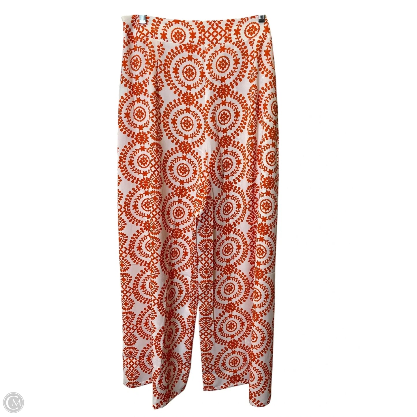 Pants Lounge By Clothes Mentor In Orange & White, Size: 12