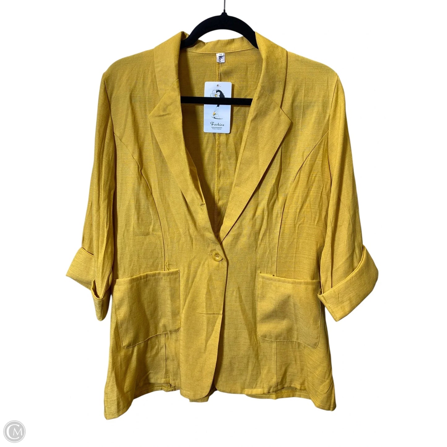 Blazer By Clothes Mentor In Yellow, Size: M
