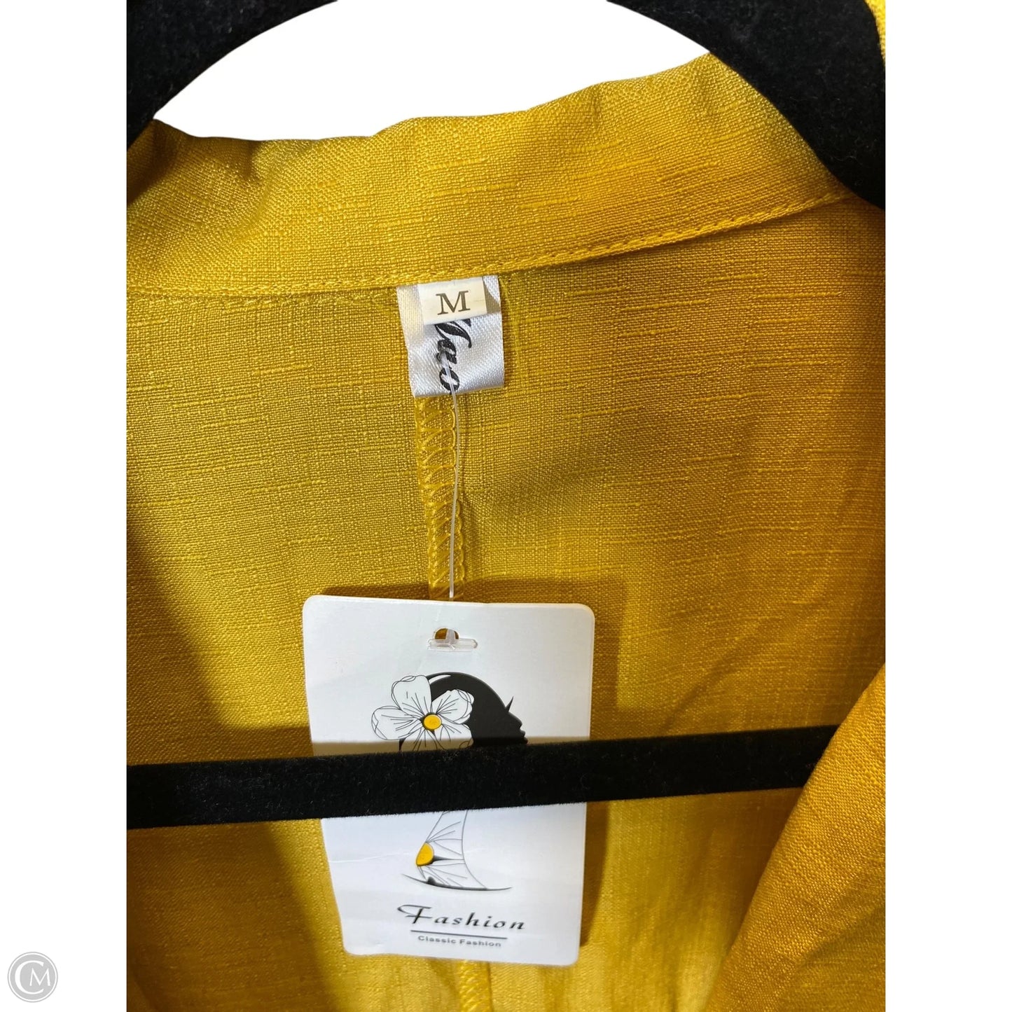 Blazer By Clothes Mentor In Yellow, Size: M