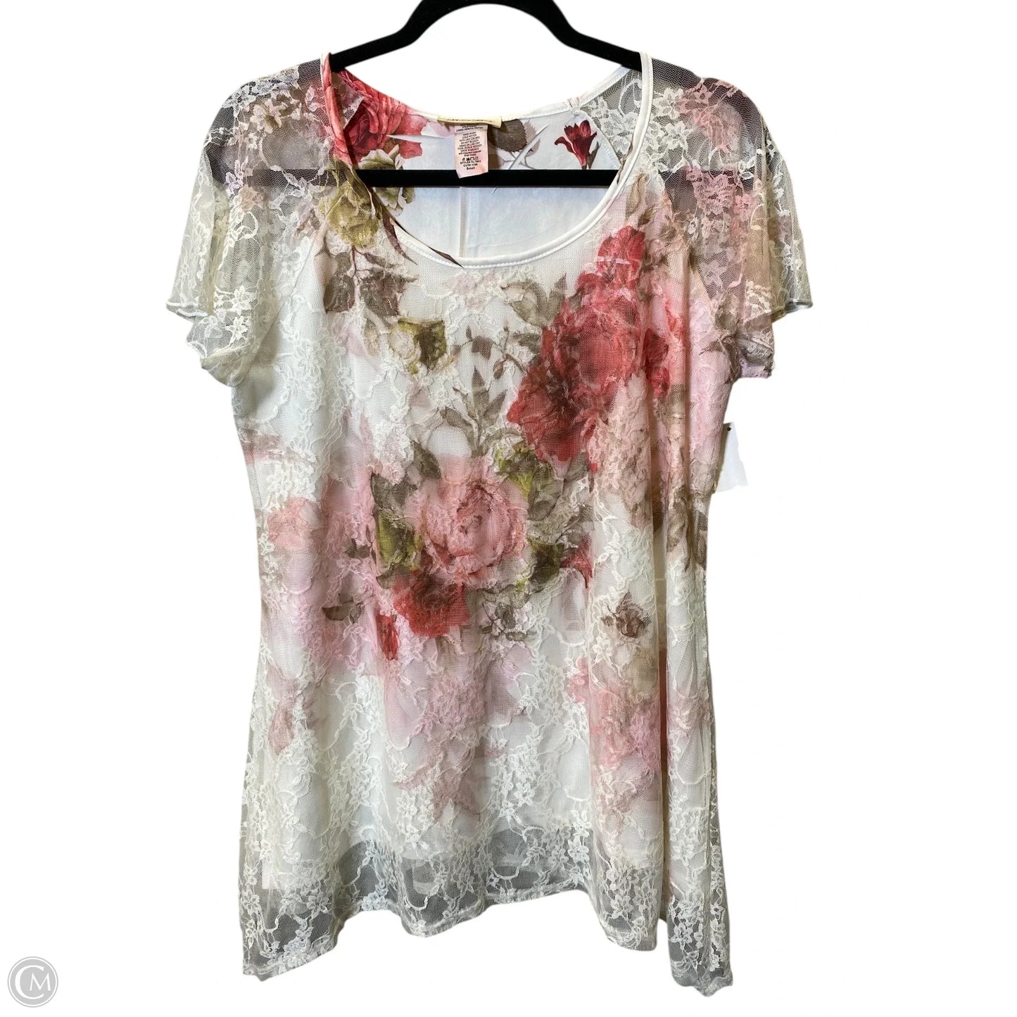 Top Short Sleeve By Brittany Black In Multi-colored, Size: S