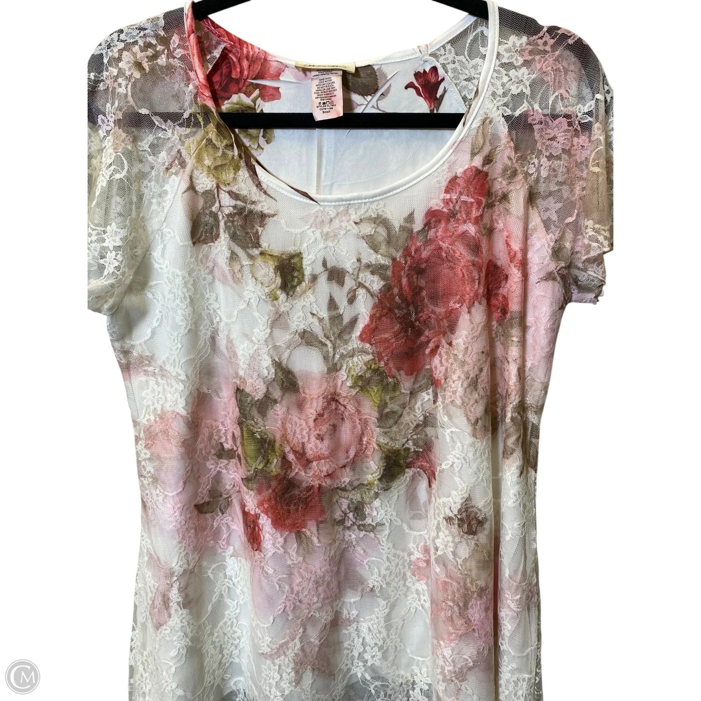Top Short Sleeve By Brittany Black In Multi-colored, Size: S