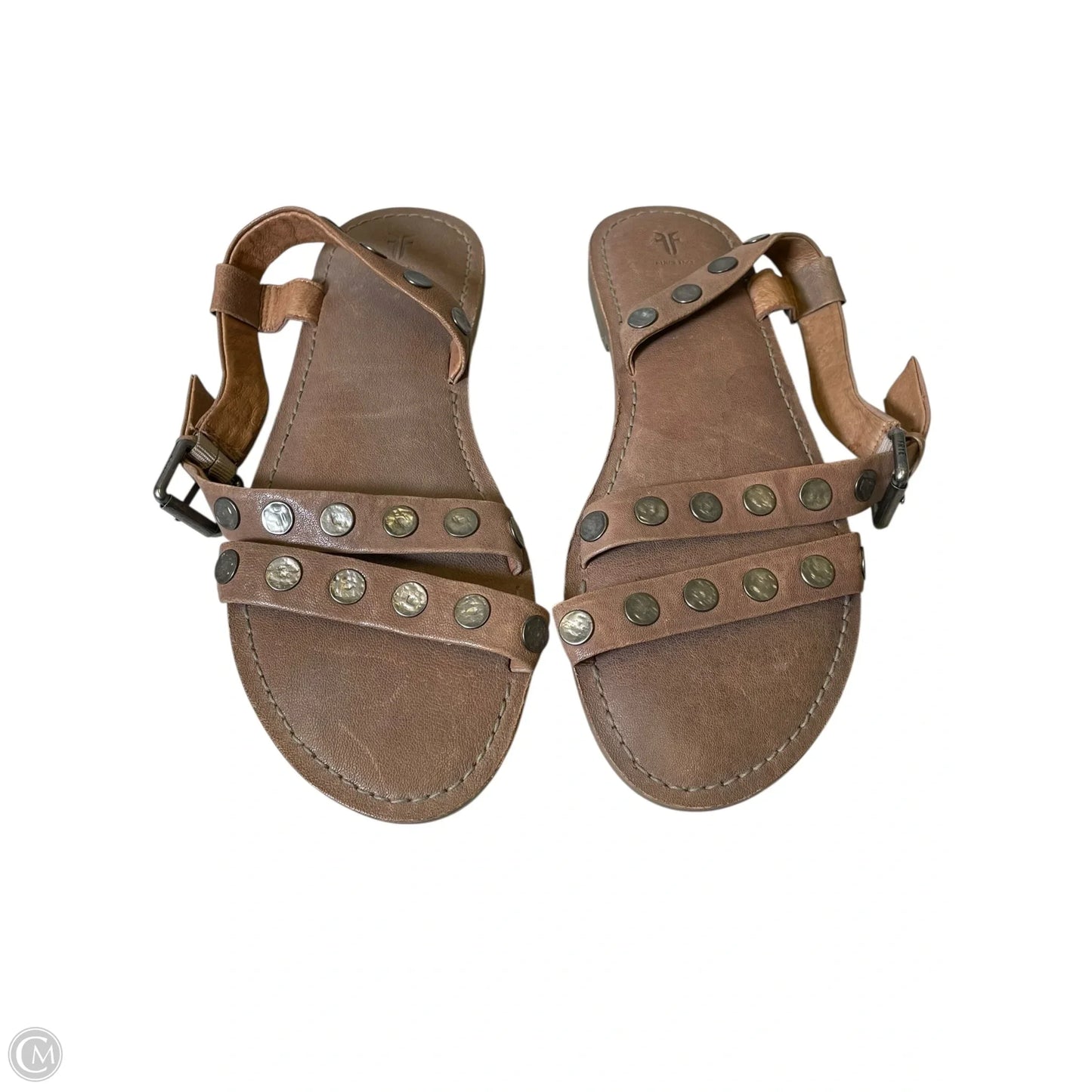 Sandals Designer By Frye In Brown, Size: 10
