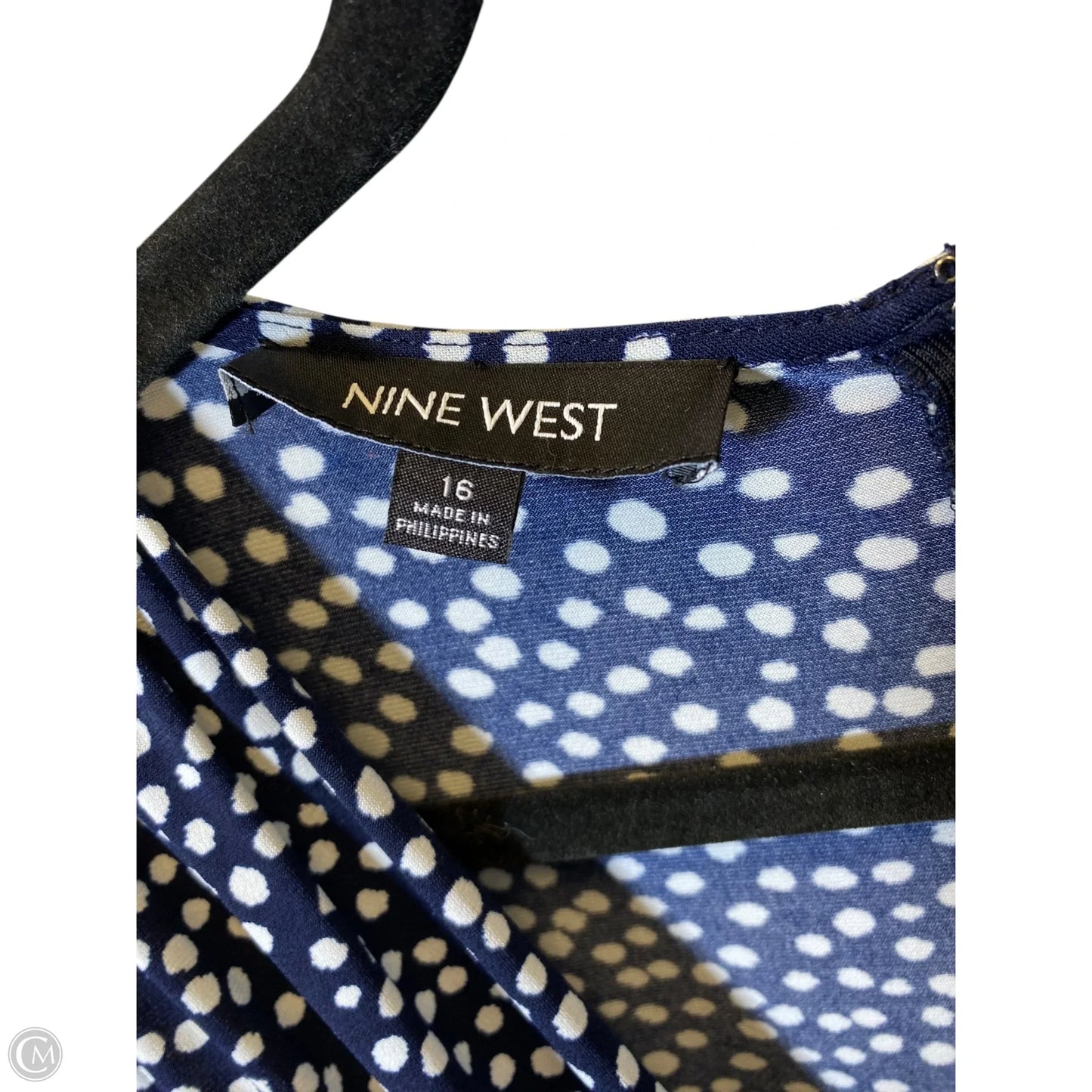 Jumpsuit By Nine West In Blue & White, Size: 16
