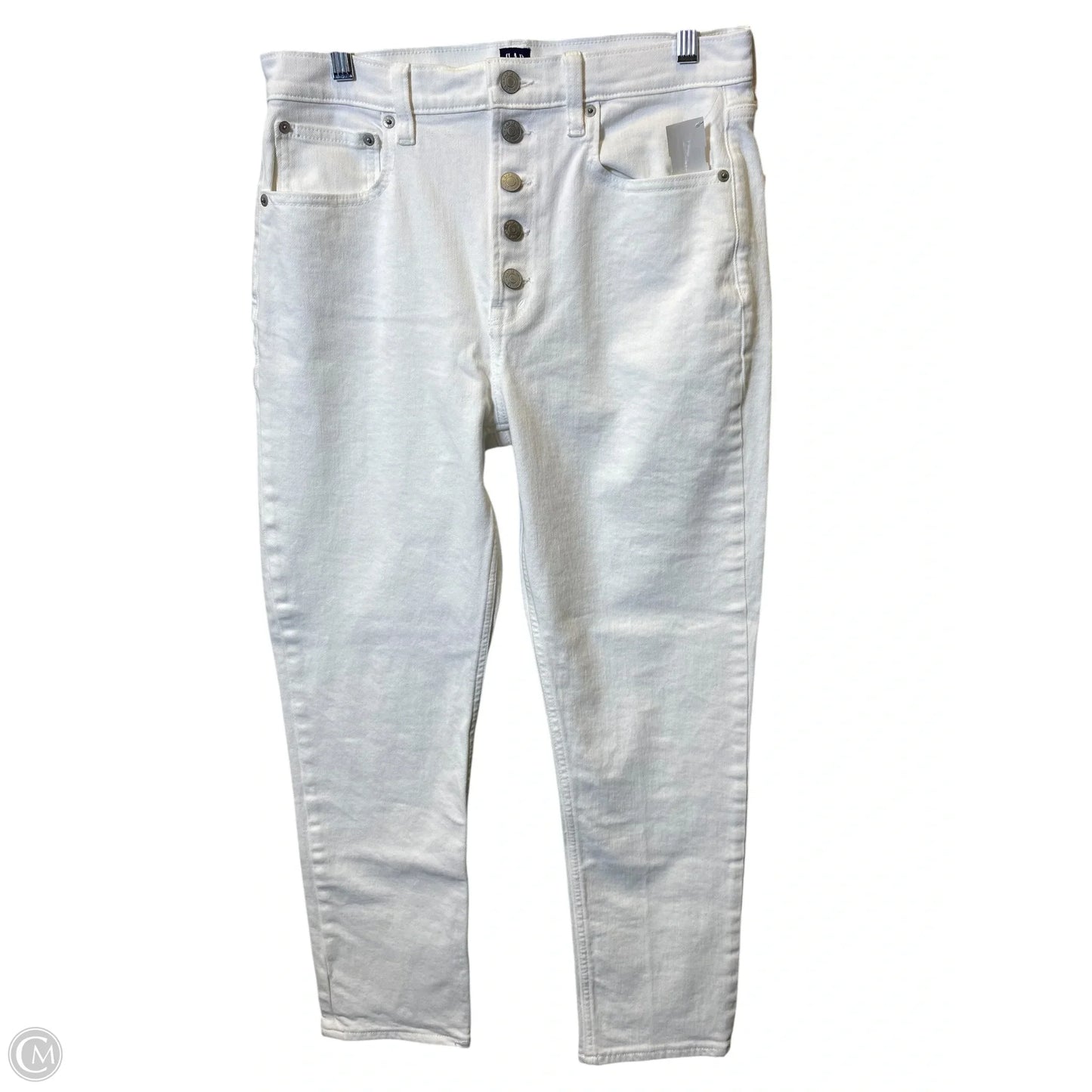 Jeans Skinny By Gap In White, Size: 12
