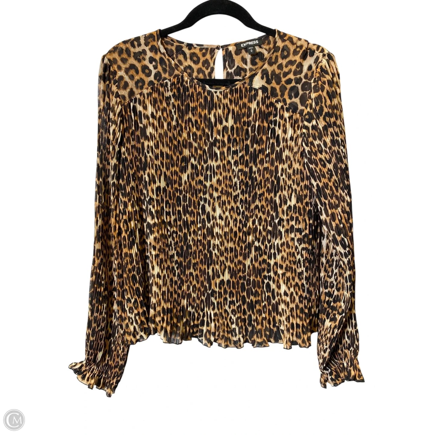 Top Long Sleeve By Express In Animal Print, Size: M