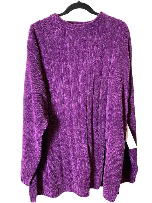 Sweater By Carol Rose In Purple, Size: 3x