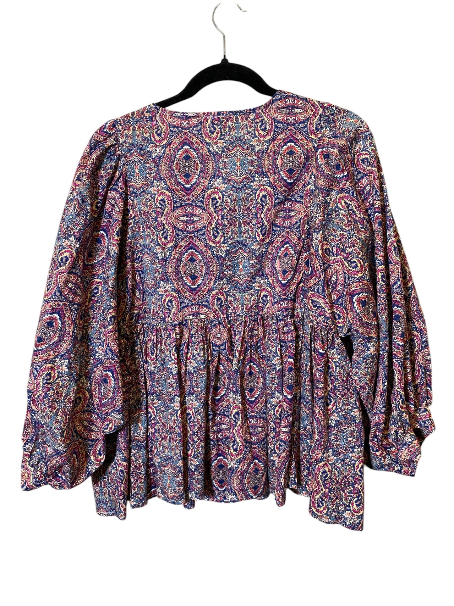 Top Long Sleeve By Banana Republic In Multi-colored, Size: L