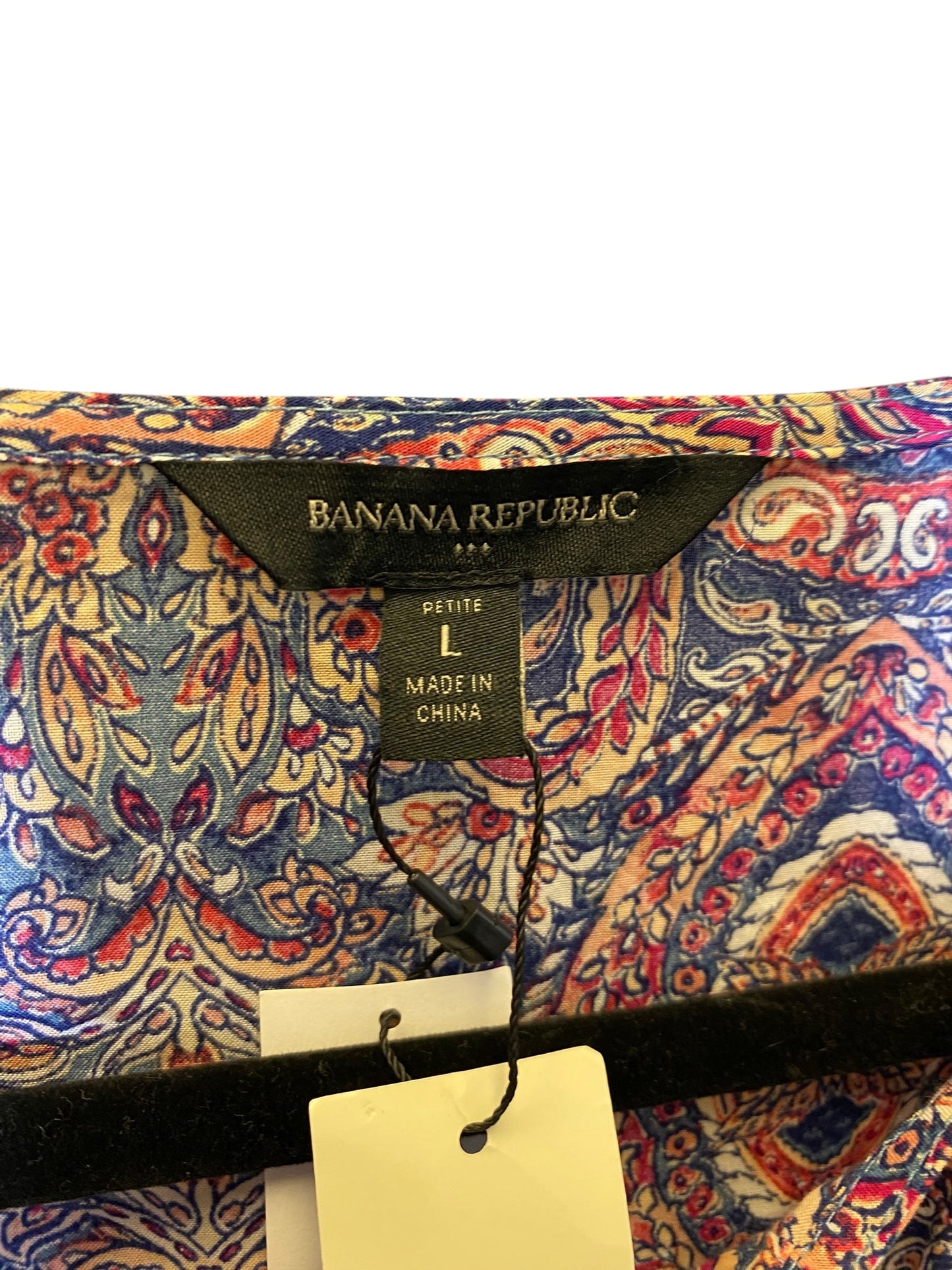 Top Long Sleeve By Banana Republic In Multi-colored, Size: L