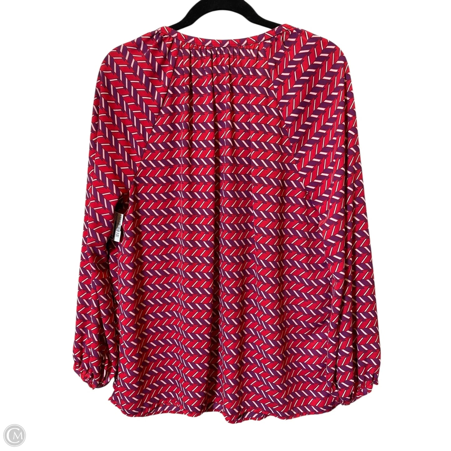 Top Long Sleeve By Halogen In Multi-colored, Size: L
