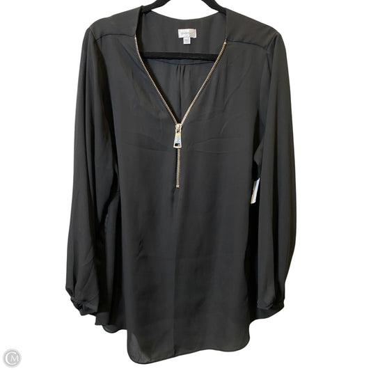 Top Long Sleeve By Avenue In Black, Size: 2x