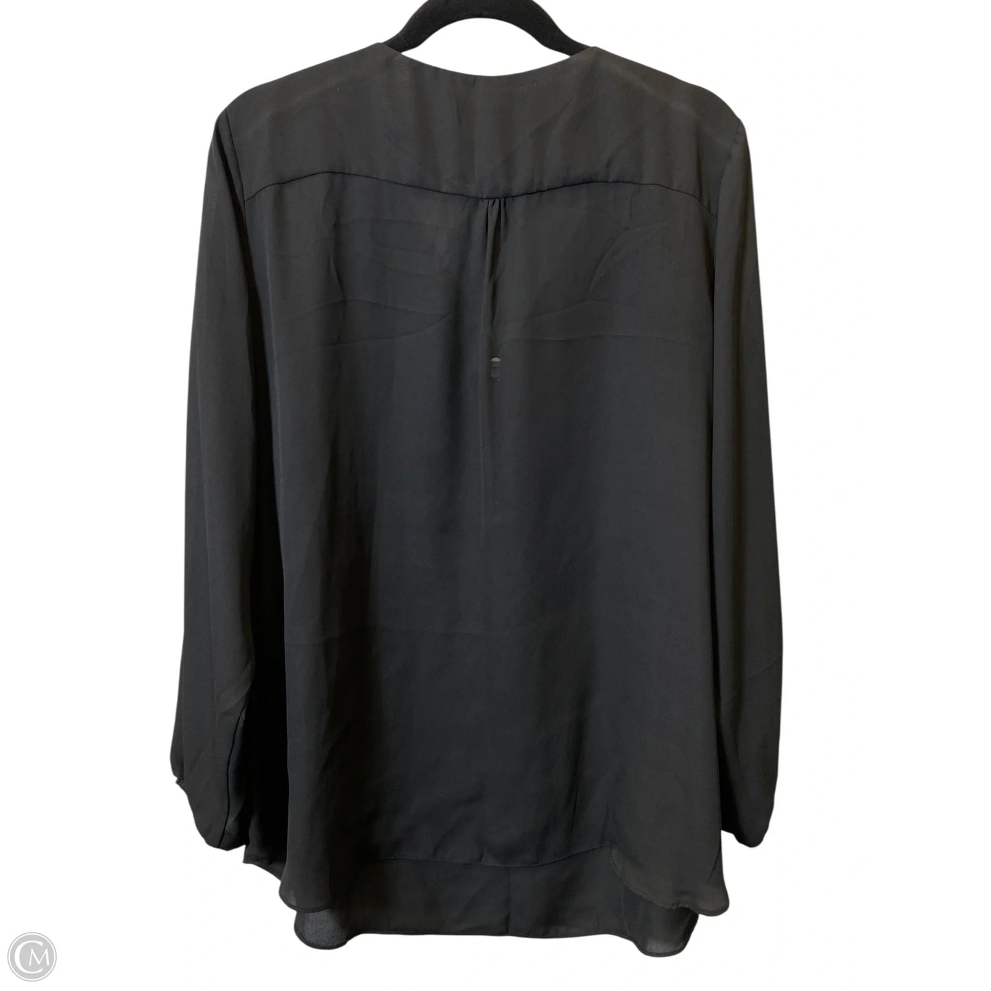 Top Long Sleeve By Avenue In Black, Size: 2x