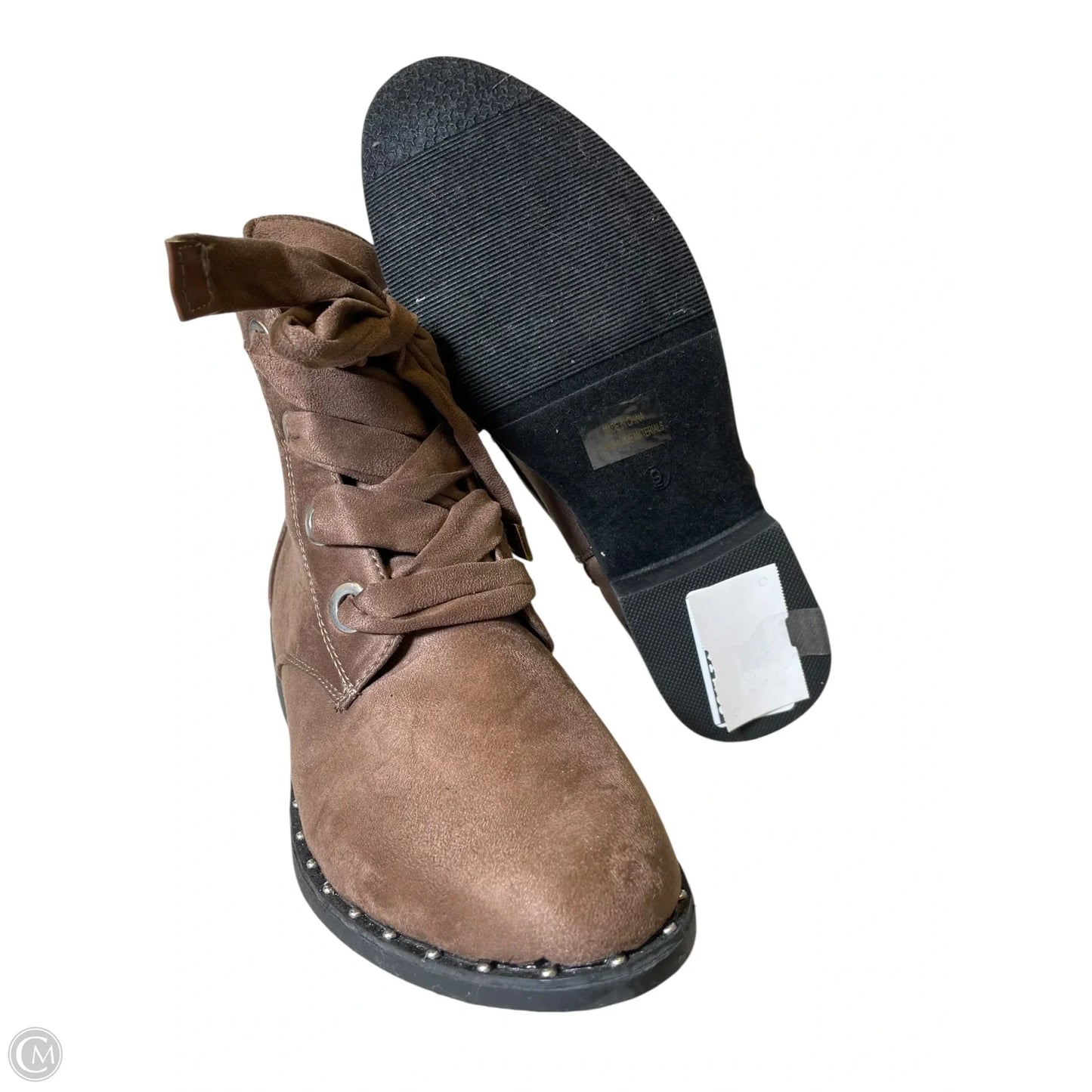 Boots Ankle Flats By C And C In Brown, Size: 9