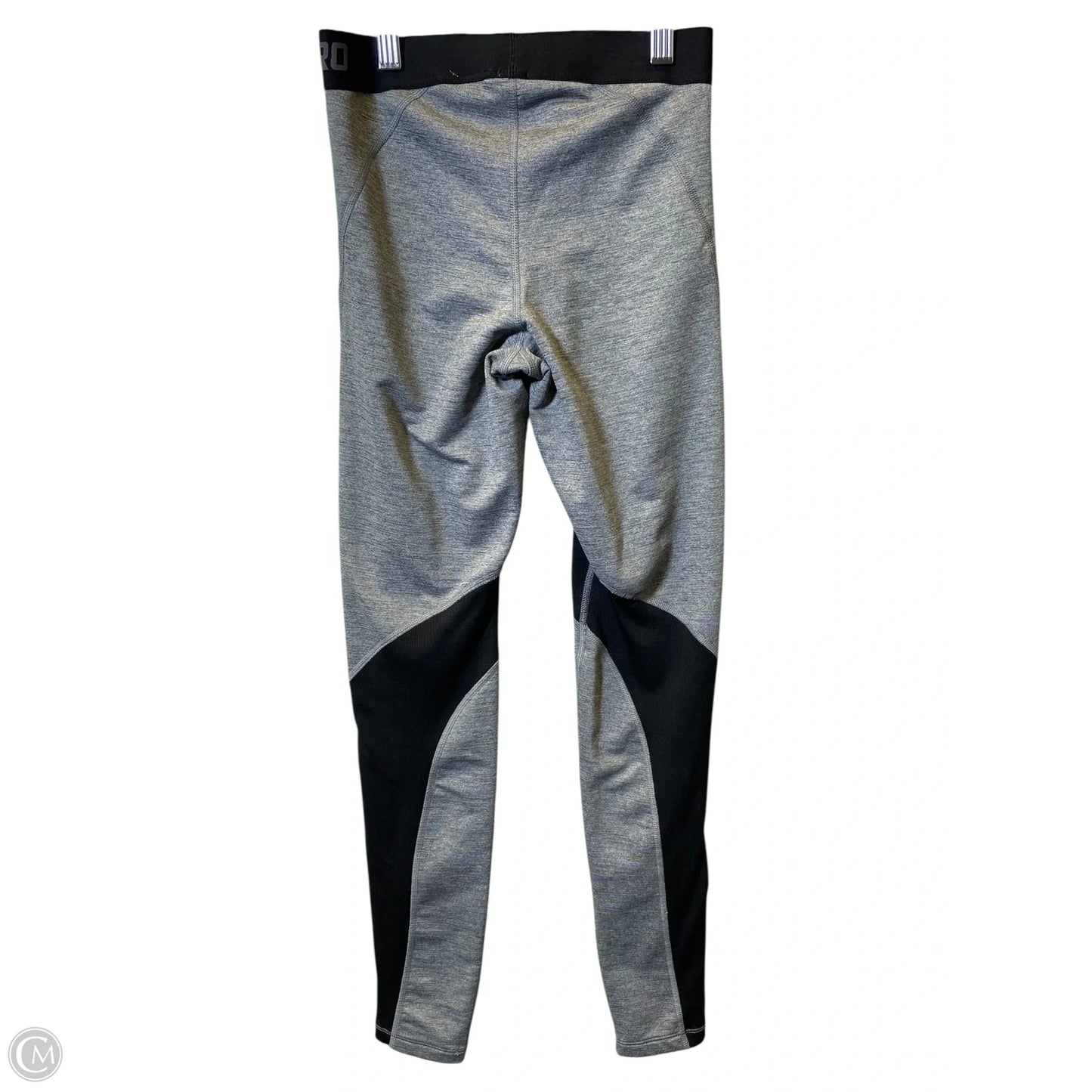 Athletic Leggings By Nike In Black & Grey, Size: S