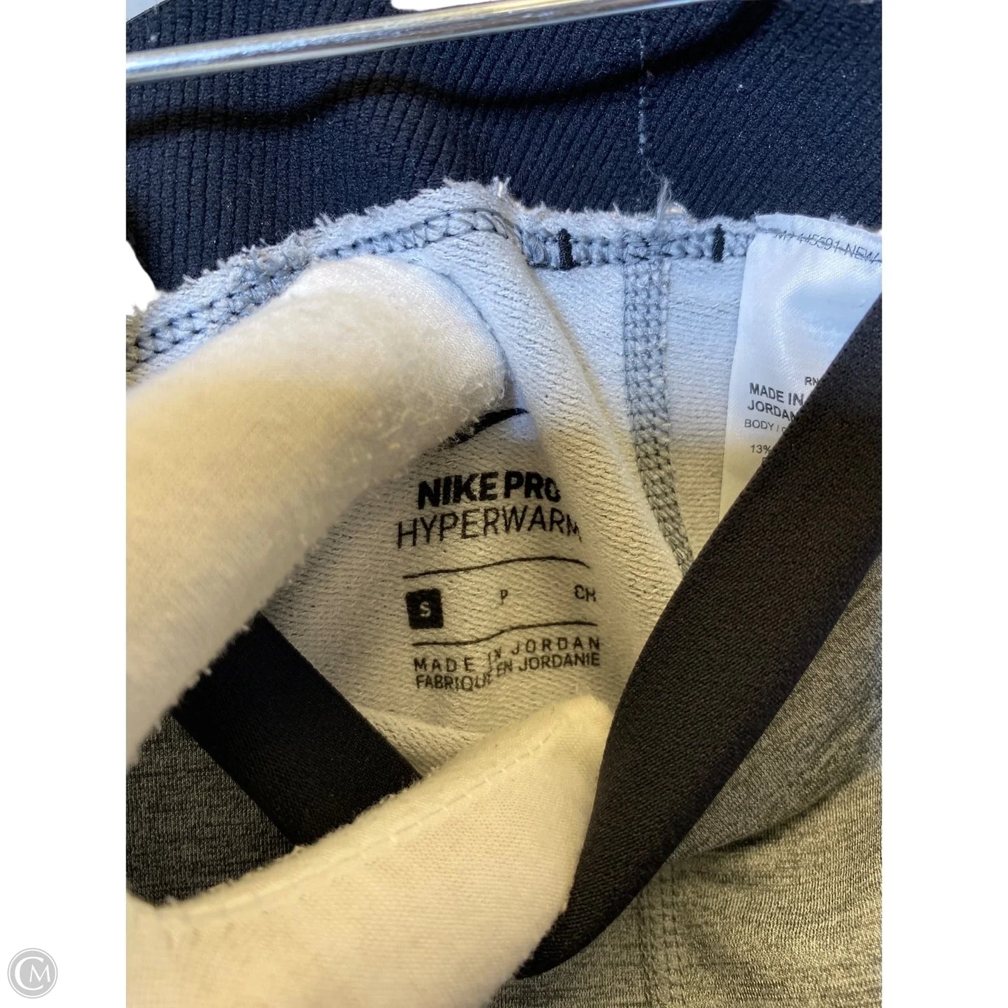 Athletic Leggings By Nike In Black & Grey, Size: S