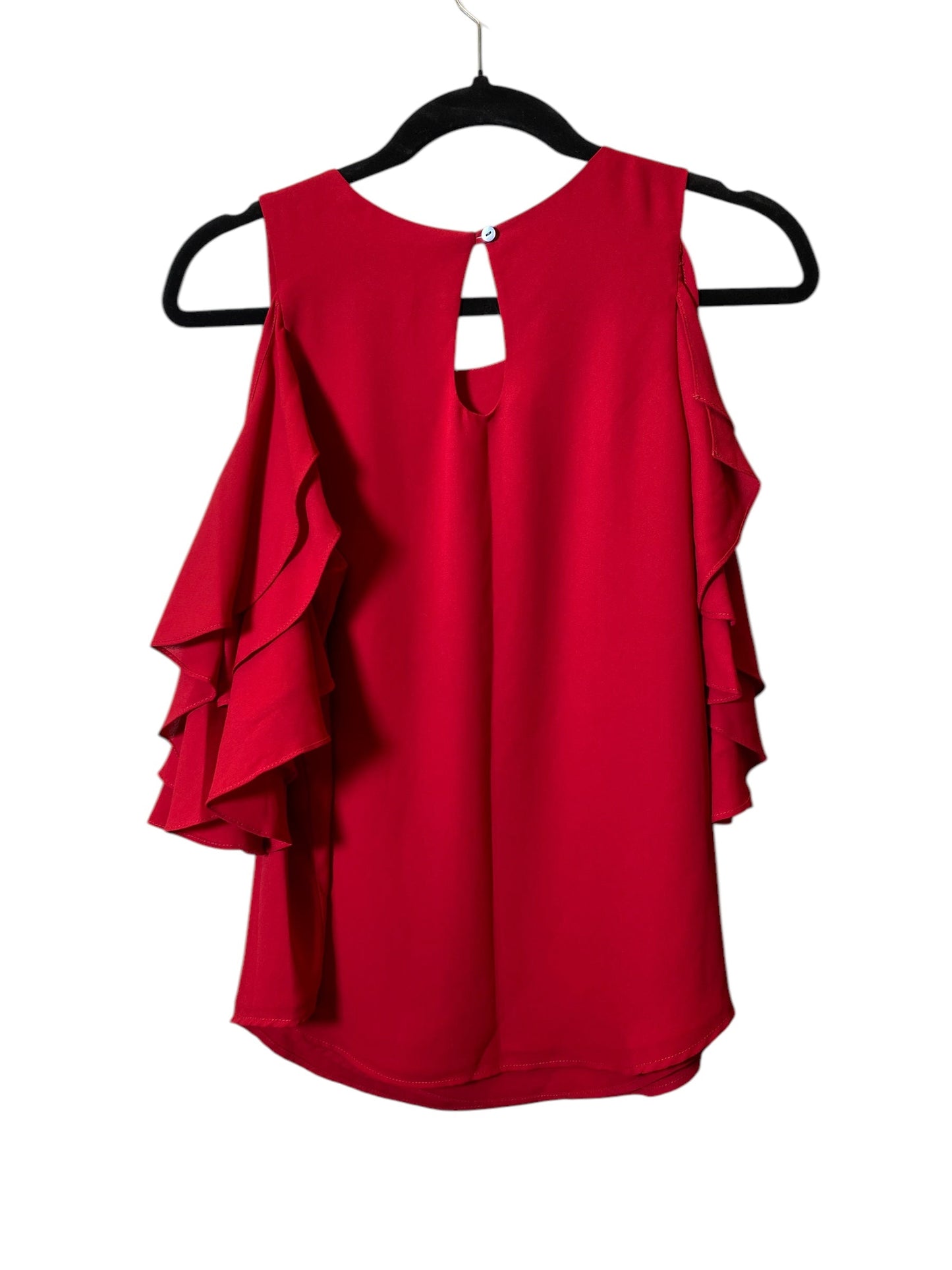 Top Short Sleeve By Karen Kane In Red, Size: M