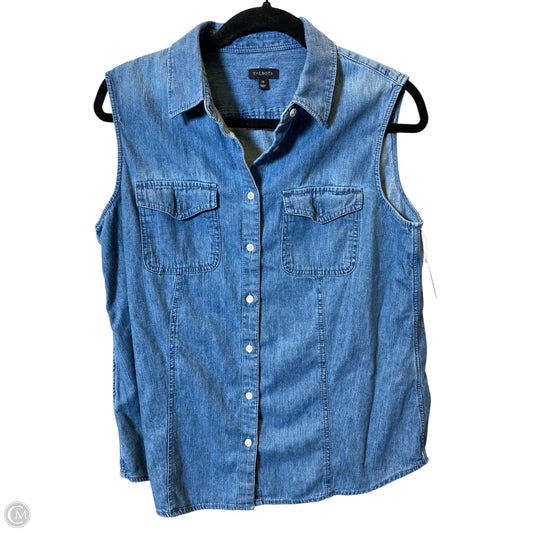 Top Sleeveless By Talbots In Blue Denim, Size: 14