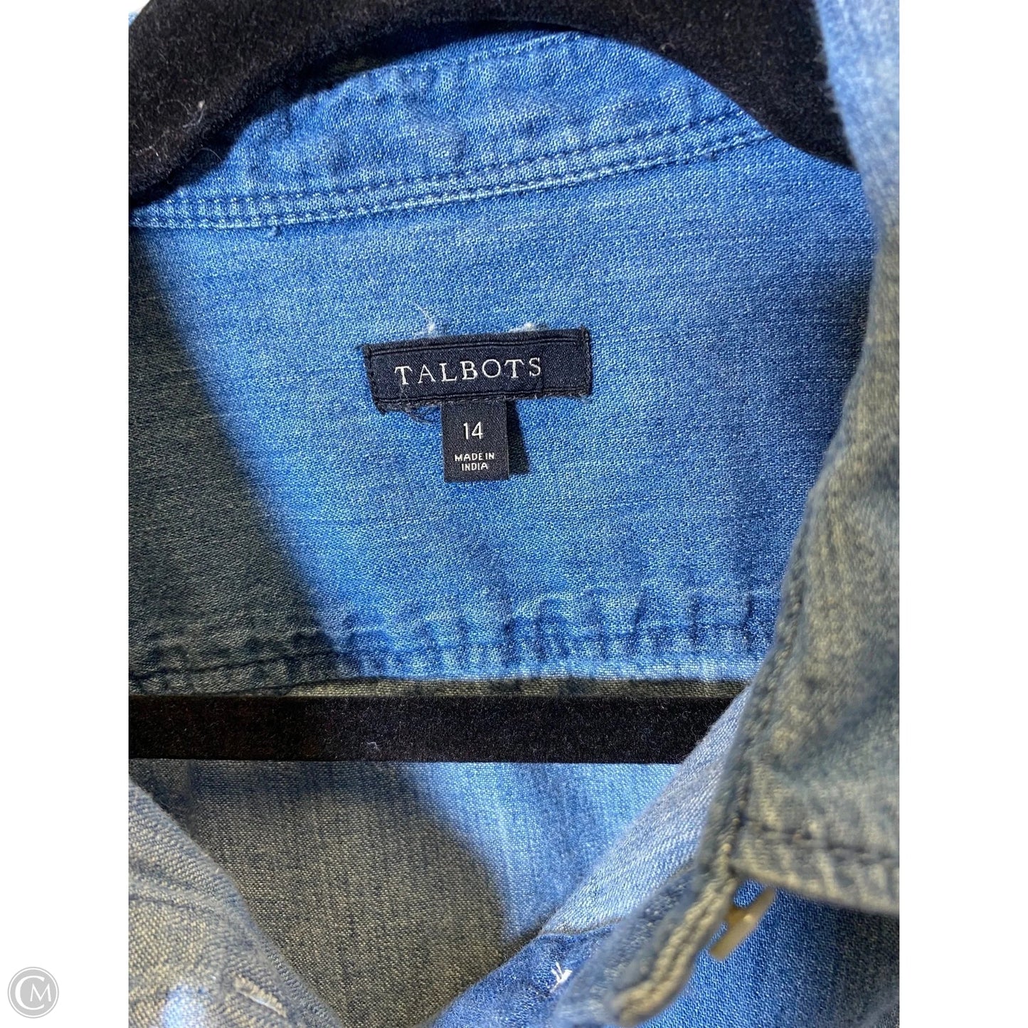 Top Sleeveless By Talbots In Blue Denim, Size: 14