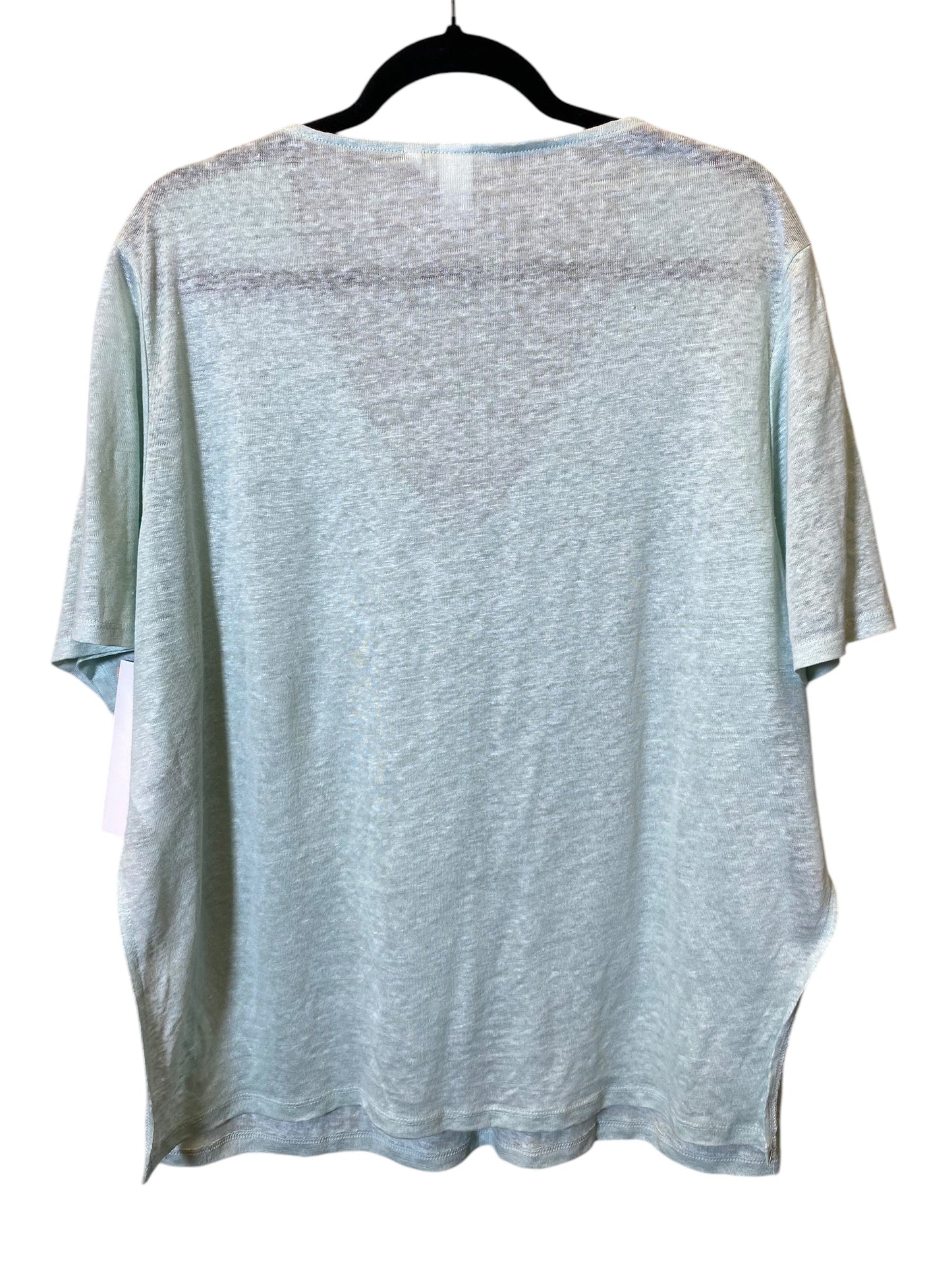 Top Short Sleeve By H&m In Green, Size: L