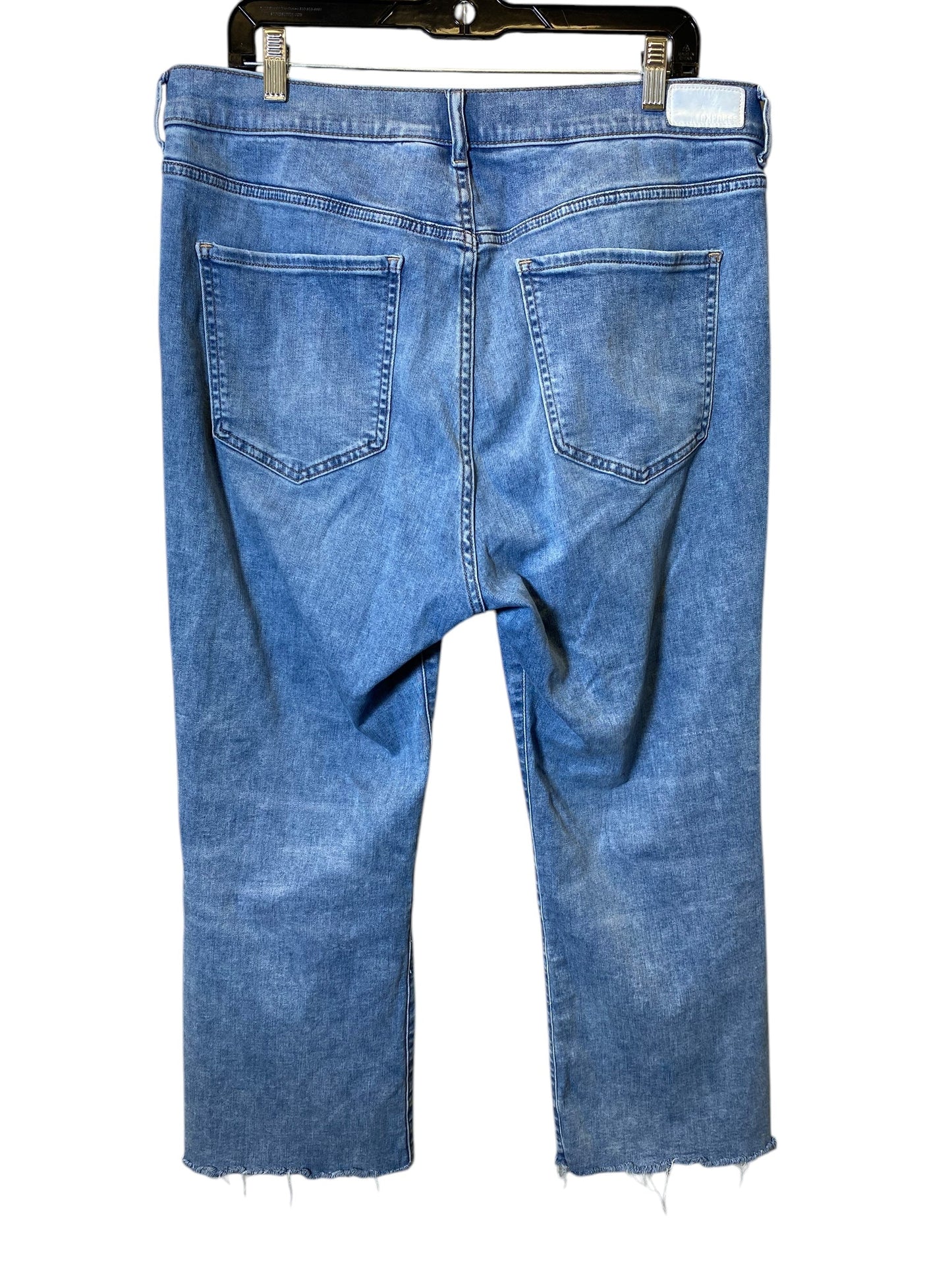 Jeans Straight By Express In Blue Denim, Size: 16