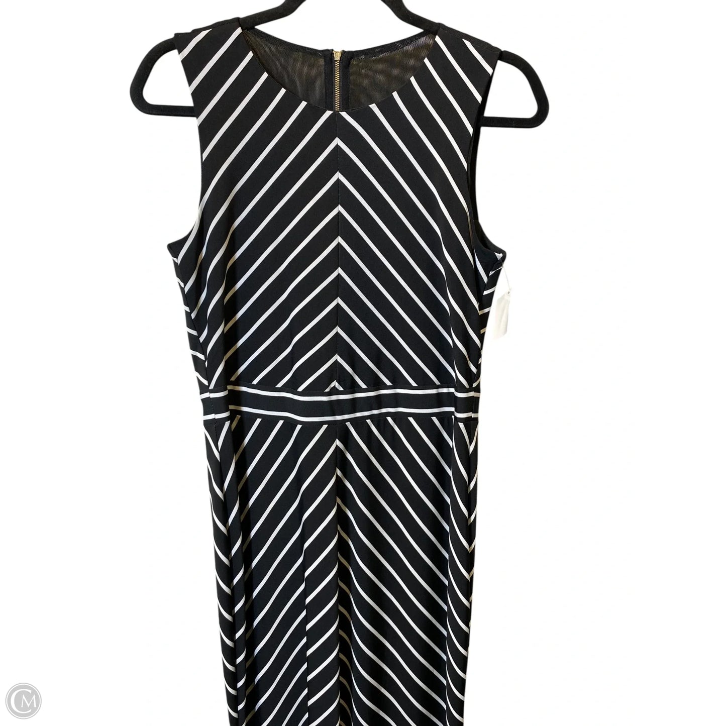 Dress Casual Maxi By Just Taylor In Blue & White, Size: 8